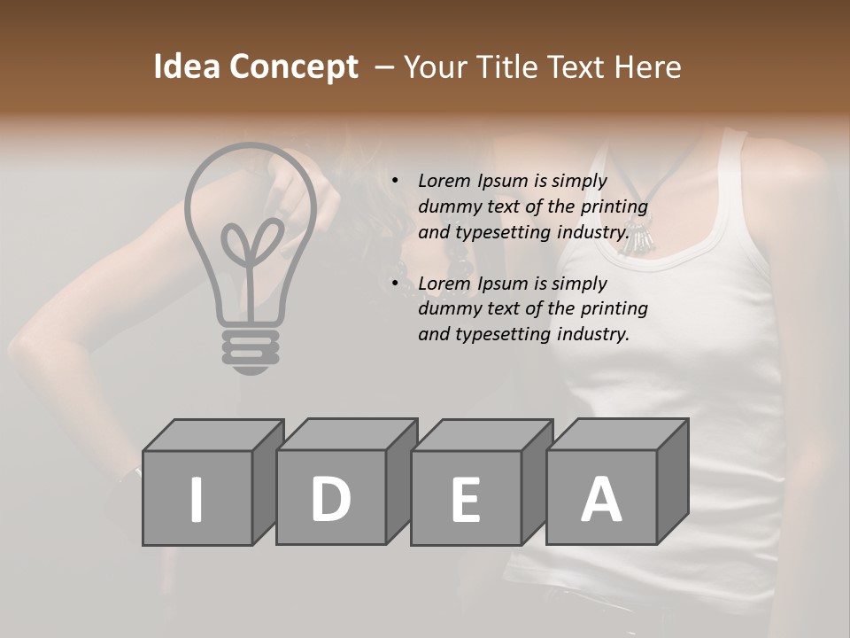 Shirt Lingerie Waistshot PowerPoint Template