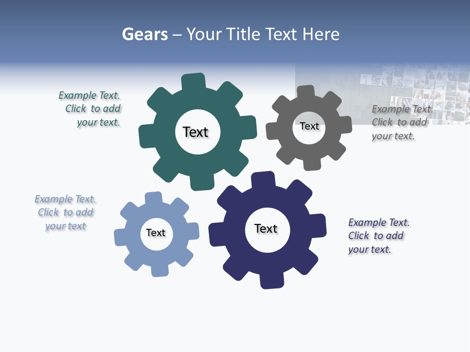 A Large Group Of Photos On A White Background PowerPoint Template