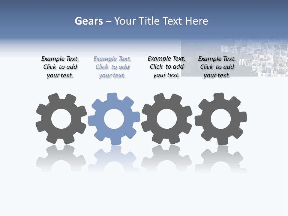 A Large Group Of Photos On A White Background PowerPoint Template