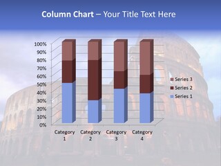 A Picture Of A Roman Colossion With A Sky Background PowerPoint Template