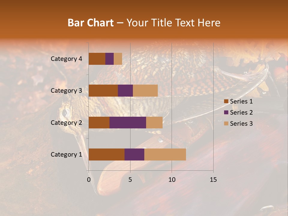 A Bird Sitting On Top Of A Wooden Bench PowerPoint Template