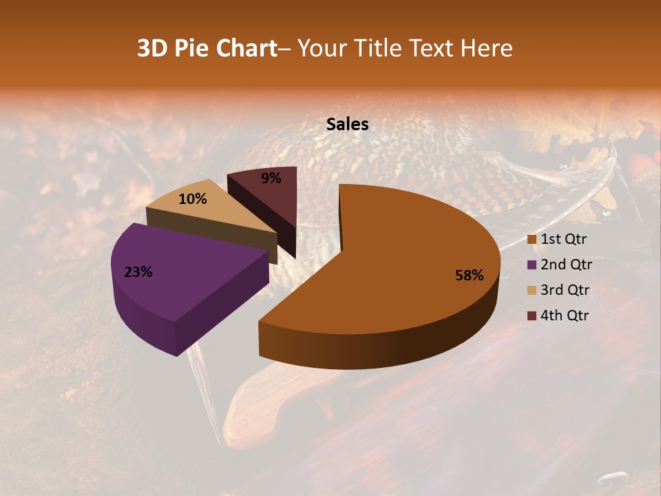 A Bird Sitting On Top Of A Wooden Bench PowerPoint Template