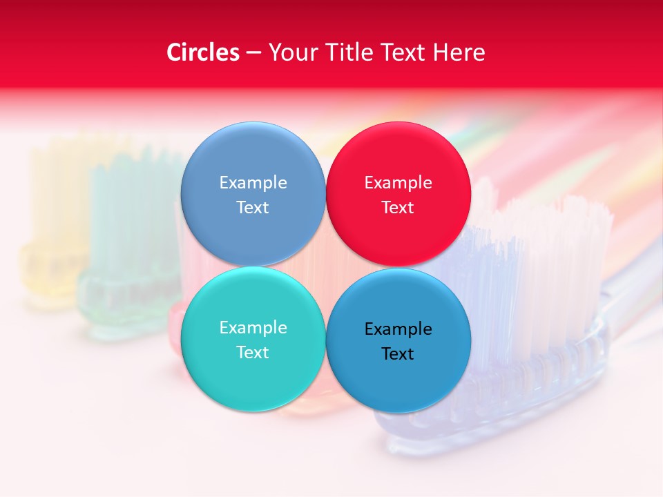 A Group Of Toothbrushes Sitting Next To Each Other PowerPoint Template