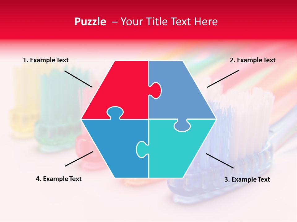 A Group Of Toothbrushes Sitting Next To Each Other PowerPoint Template