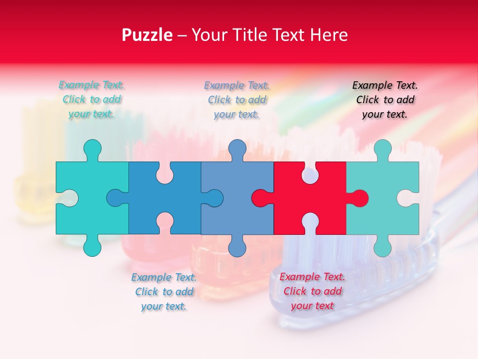 A Group Of Toothbrushes Sitting Next To Each Other PowerPoint Template