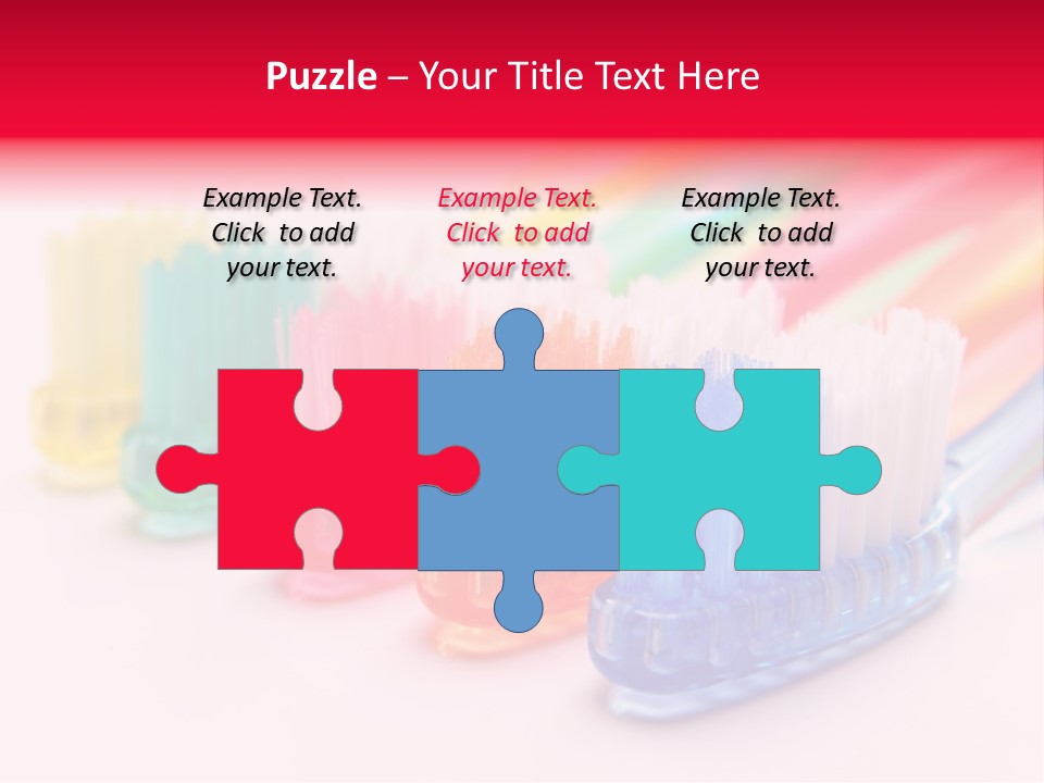 A Group Of Toothbrushes Sitting Next To Each Other PowerPoint Template