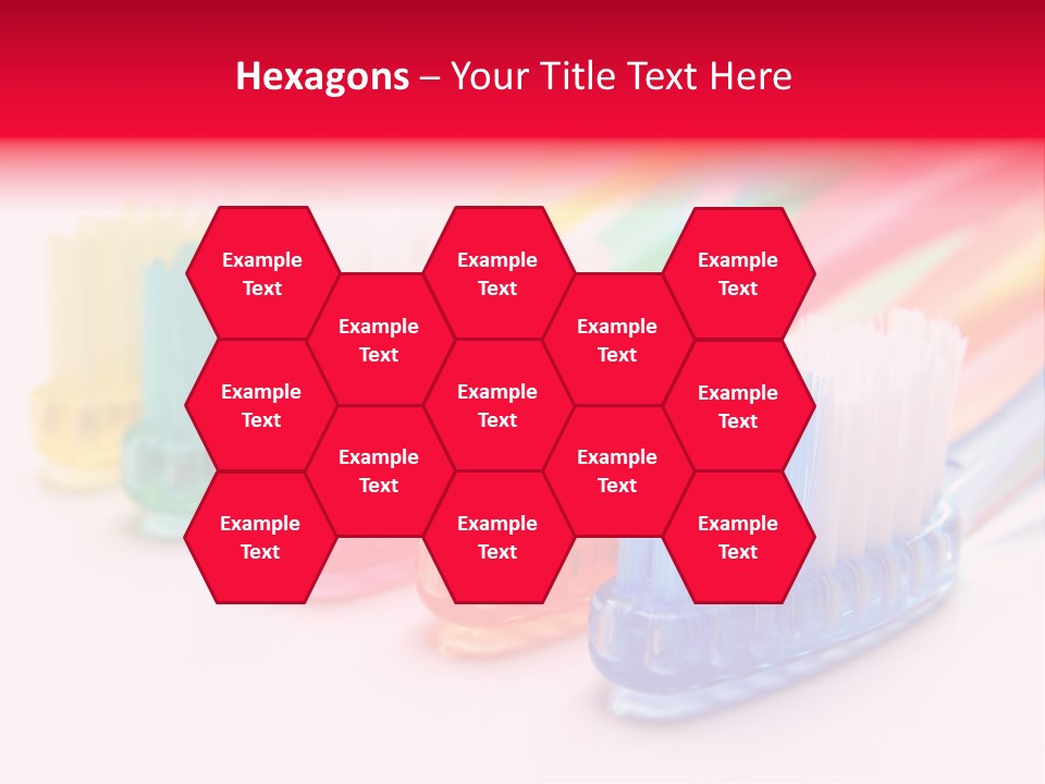 A Group Of Toothbrushes Sitting Next To Each Other PowerPoint Template