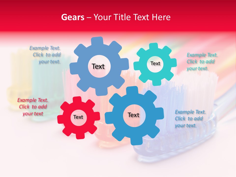 A Group Of Toothbrushes Sitting Next To Each Other PowerPoint Template