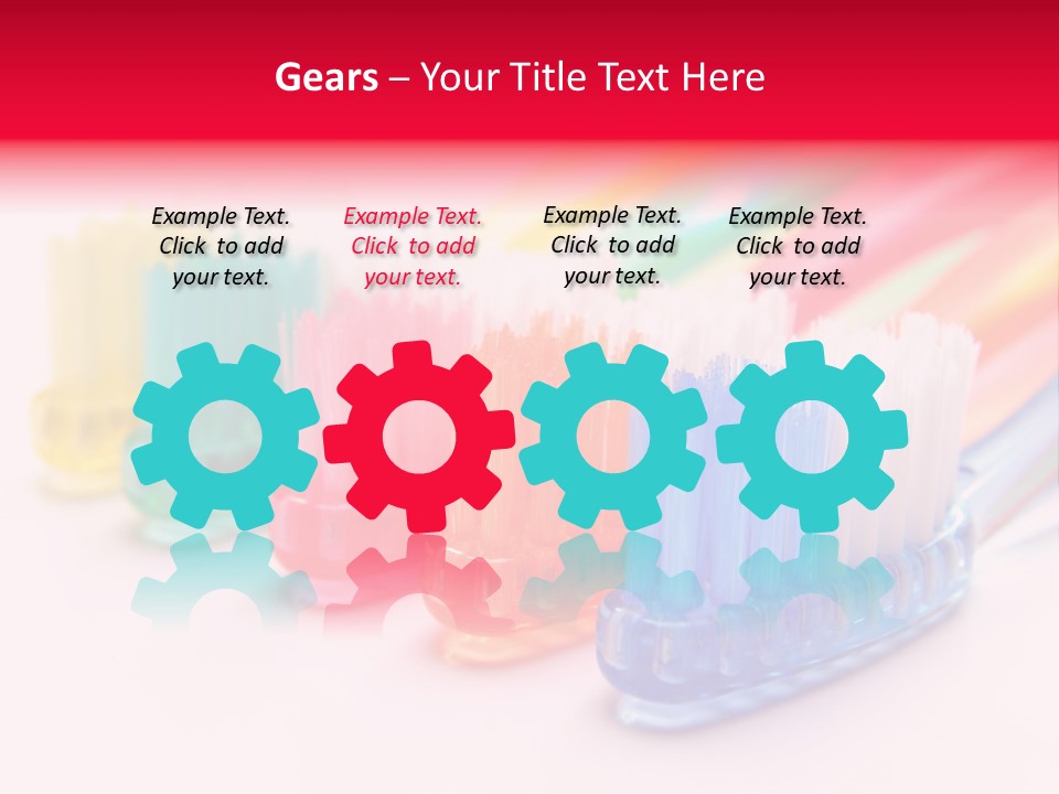 A Group Of Toothbrushes Sitting Next To Each Other PowerPoint Template