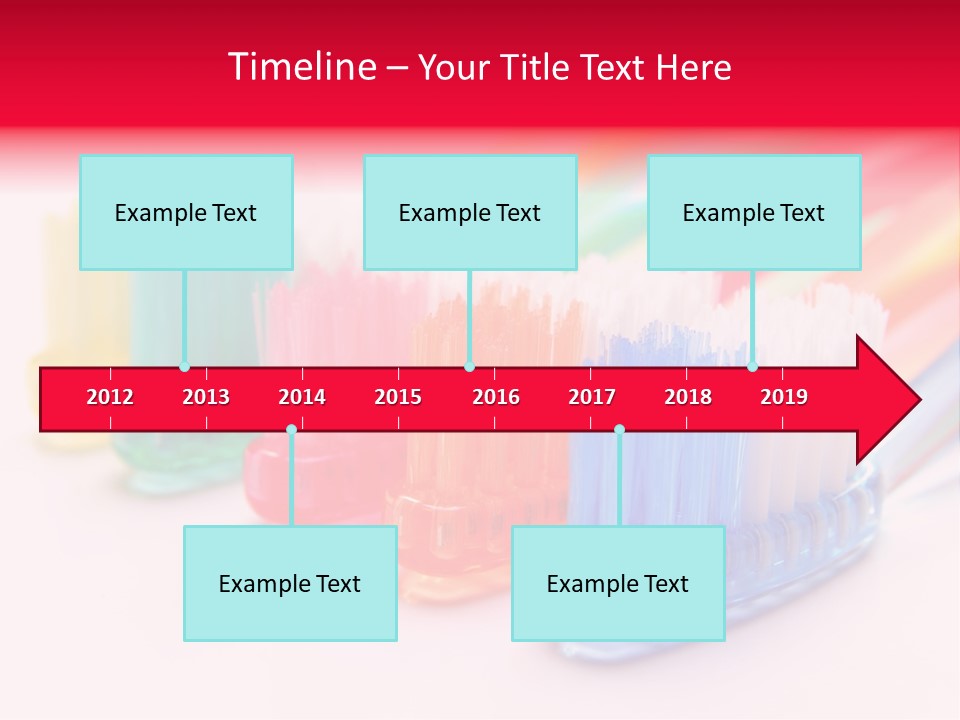 A Group Of Toothbrushes Sitting Next To Each Other PowerPoint Template