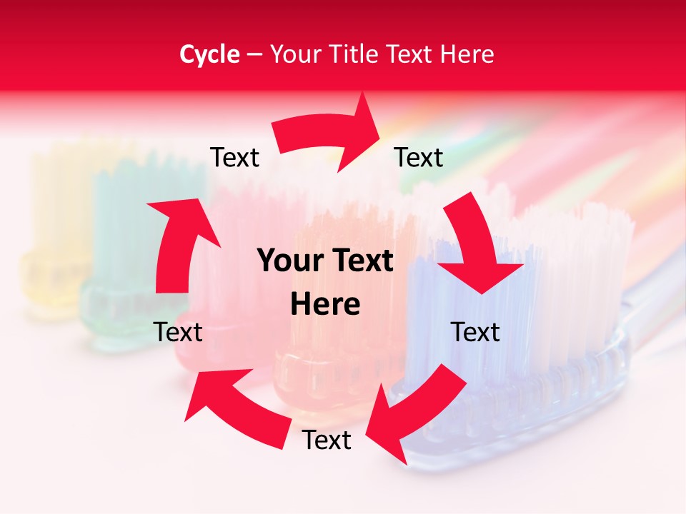 A Group Of Toothbrushes Sitting Next To Each Other PowerPoint Template