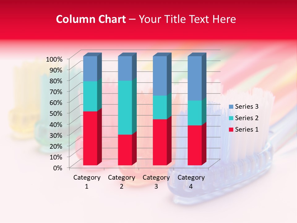 A Group Of Toothbrushes Sitting Next To Each Other PowerPoint Template