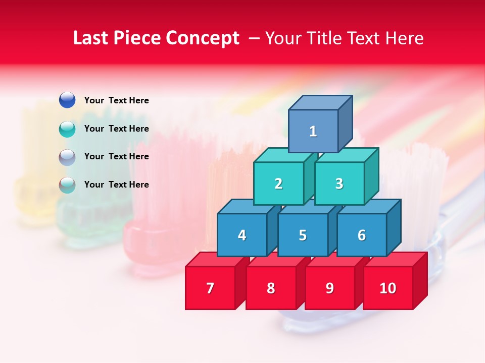A Group Of Toothbrushes Sitting Next To Each Other PowerPoint Template