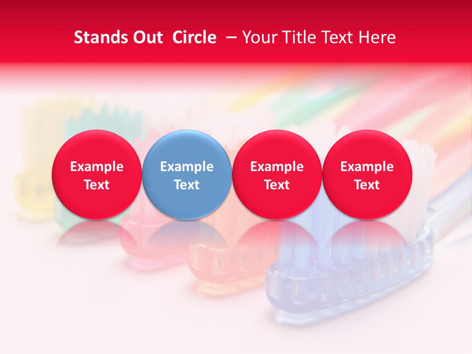 A Group Of Toothbrushes Sitting Next To Each Other PowerPoint Template
