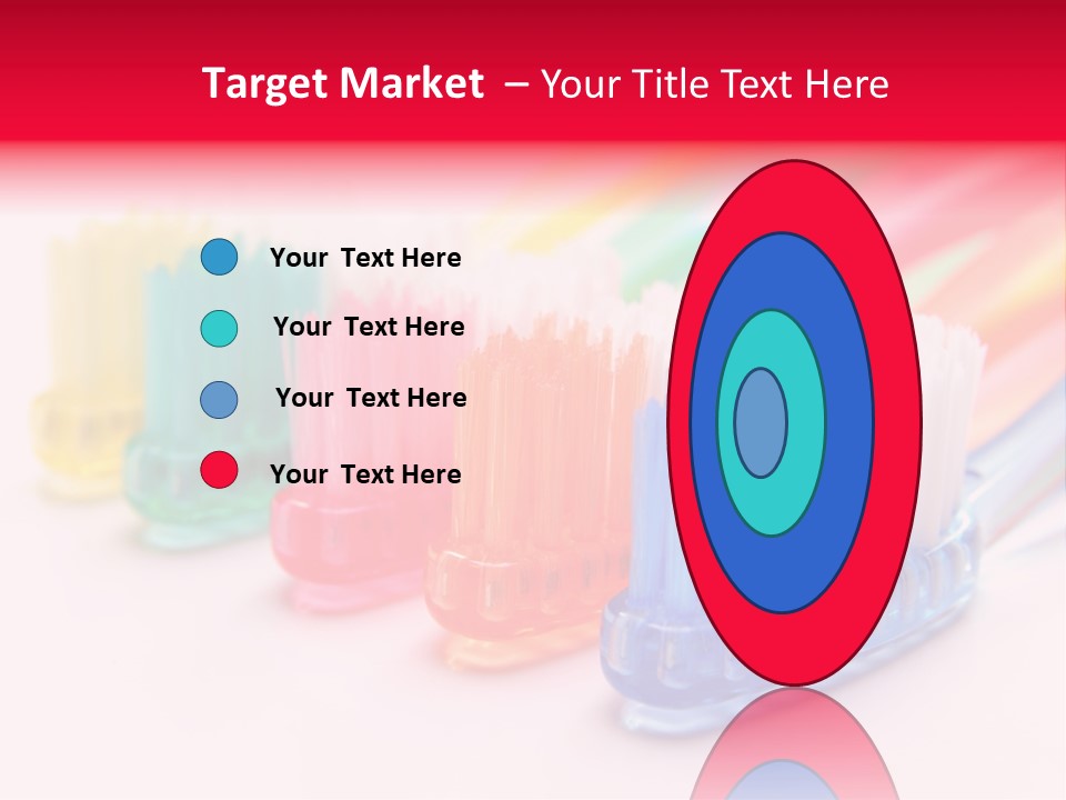 A Group Of Toothbrushes Sitting Next To Each Other PowerPoint Template