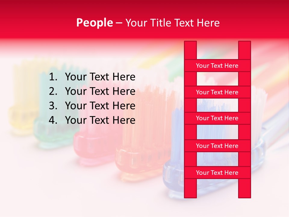 A Group Of Toothbrushes Sitting Next To Each Other PowerPoint Template