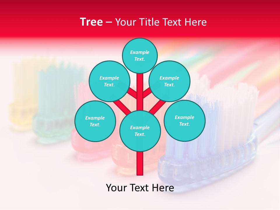 A Group Of Toothbrushes Sitting Next To Each Other PowerPoint Template