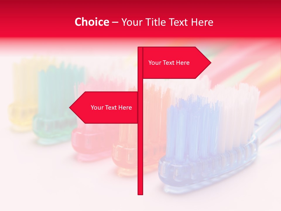 A Group Of Toothbrushes Sitting Next To Each Other PowerPoint Template
