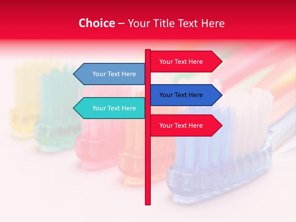 A Group Of Toothbrushes Sitting Next To Each Other PowerPoint Template