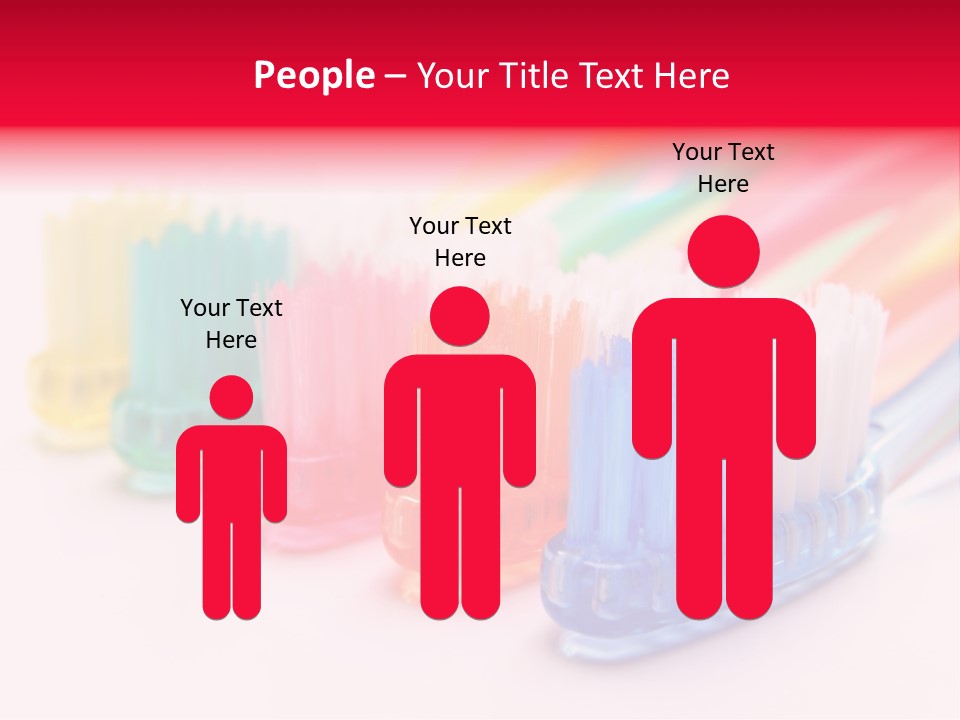 A Group Of Toothbrushes Sitting Next To Each Other PowerPoint Template