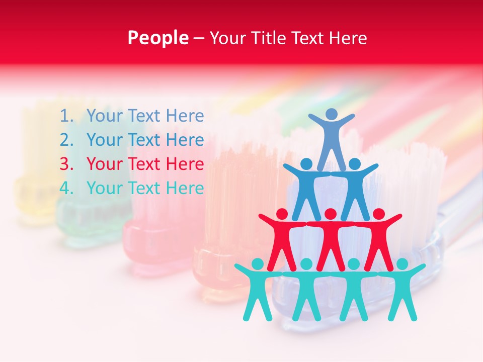 A Group Of Toothbrushes Sitting Next To Each Other PowerPoint Template