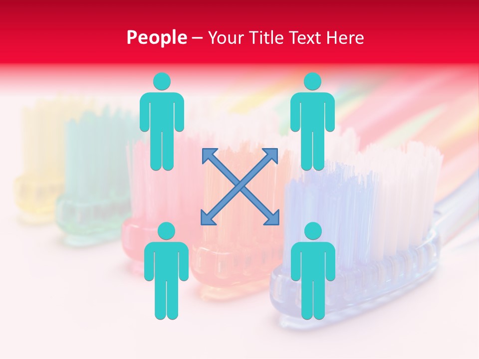 A Group Of Toothbrushes Sitting Next To Each Other PowerPoint Template