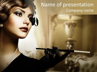 Wave Luxury Retro PowerPoint Template