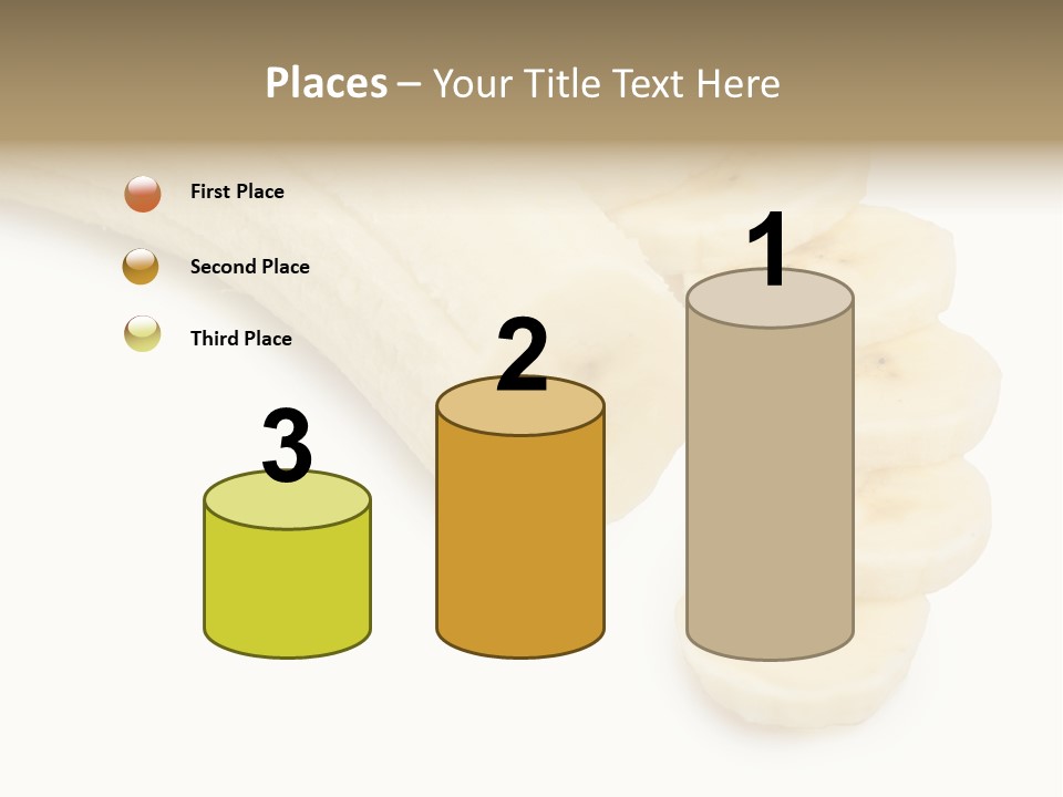 A Bunch Of Bananas On A White Background PowerPoint Template