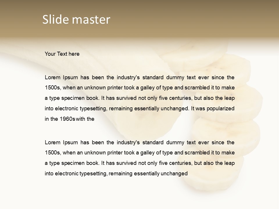 A Bunch Of Bananas On A White Background PowerPoint Template