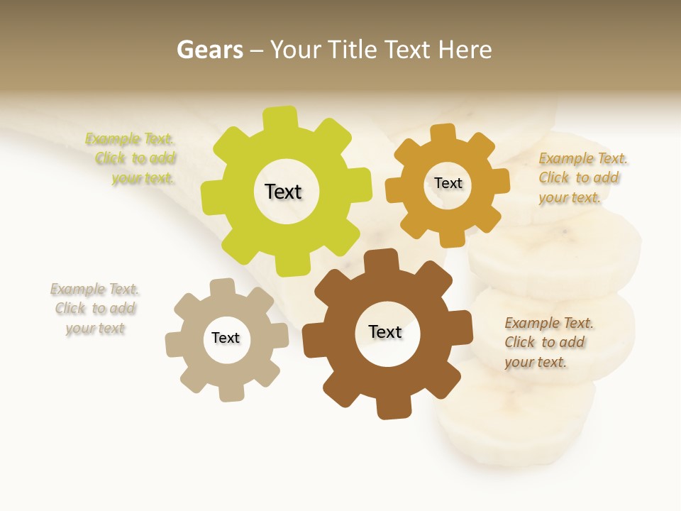 A Bunch Of Bananas On A White Background PowerPoint Template