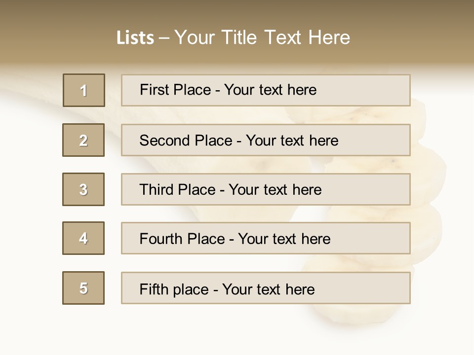 A Bunch Of Bananas On A White Background PowerPoint Template