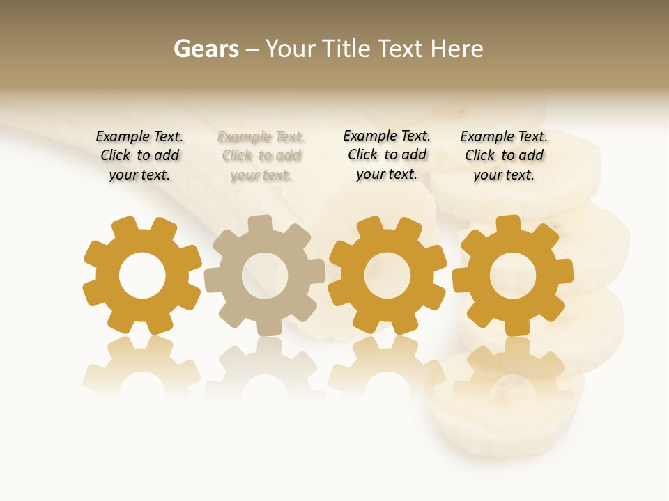 A Bunch Of Bananas On A White Background PowerPoint Template