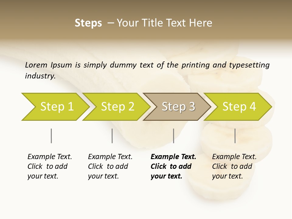 A Bunch Of Bananas On A White Background PowerPoint Template