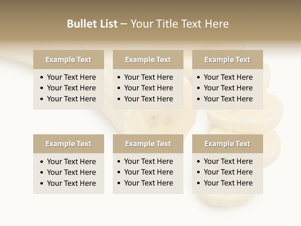 A Bunch Of Bananas On A White Background PowerPoint Template