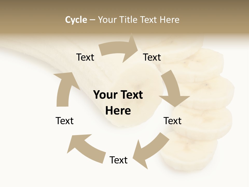 A Bunch Of Bananas On A White Background PowerPoint Template