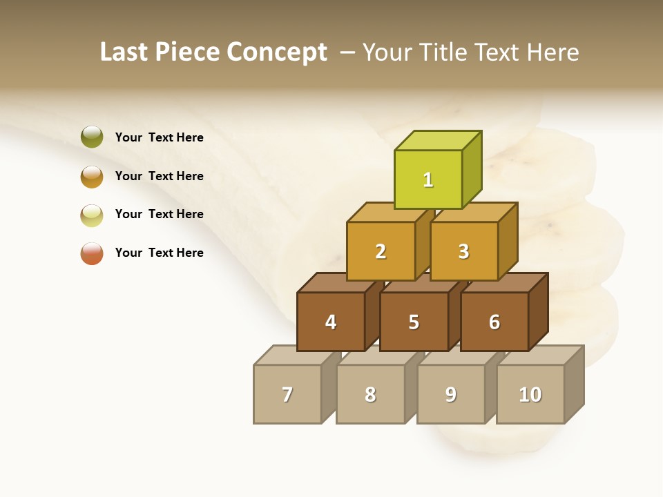 A Bunch Of Bananas On A White Background PowerPoint Template