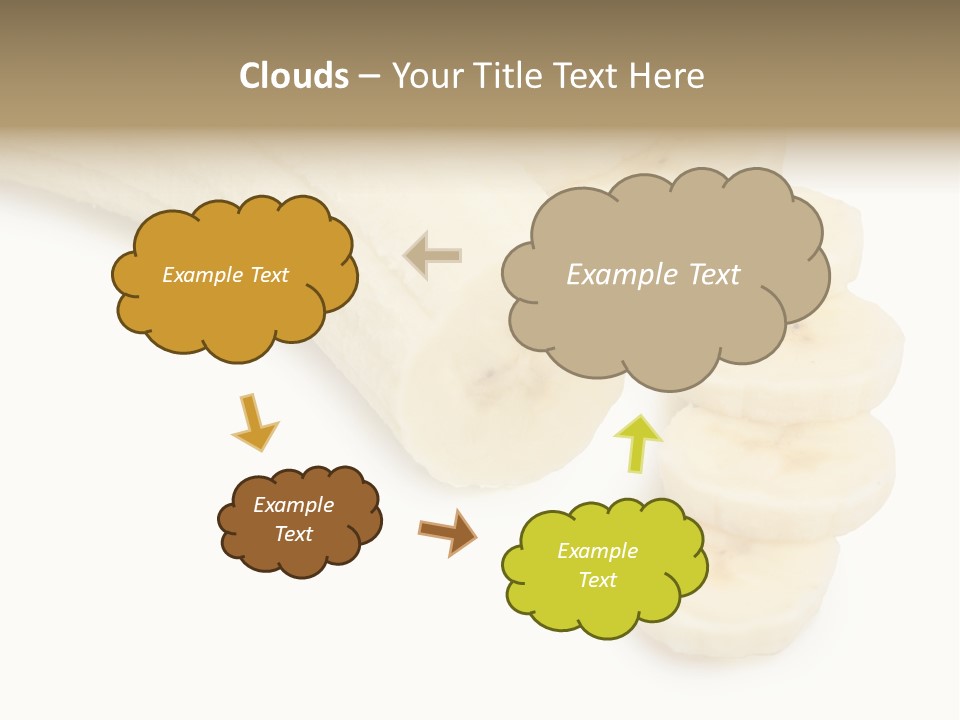 A Bunch Of Bananas On A White Background PowerPoint Template