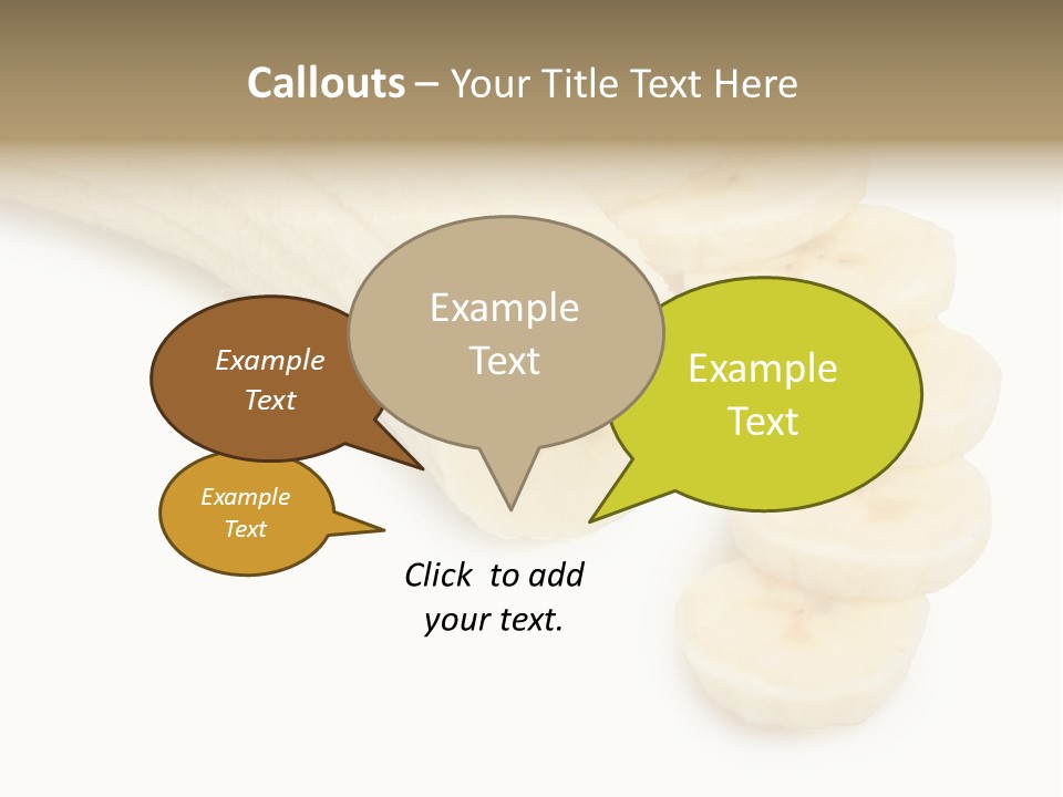 A Bunch Of Bananas On A White Background PowerPoint Template