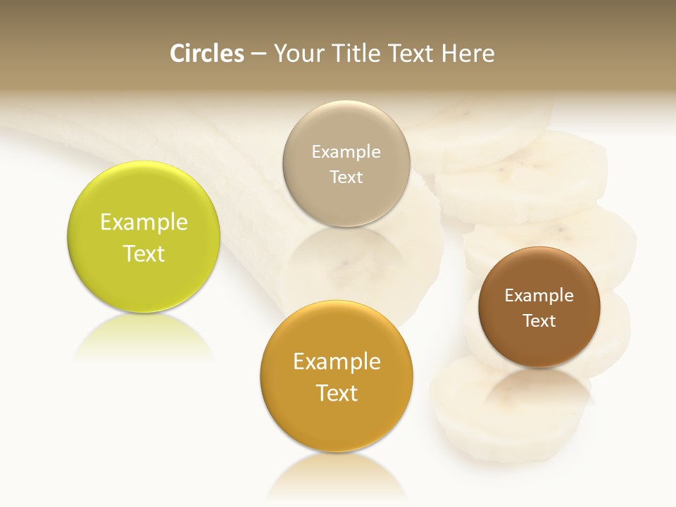 A Bunch Of Bananas On A White Background PowerPoint Template