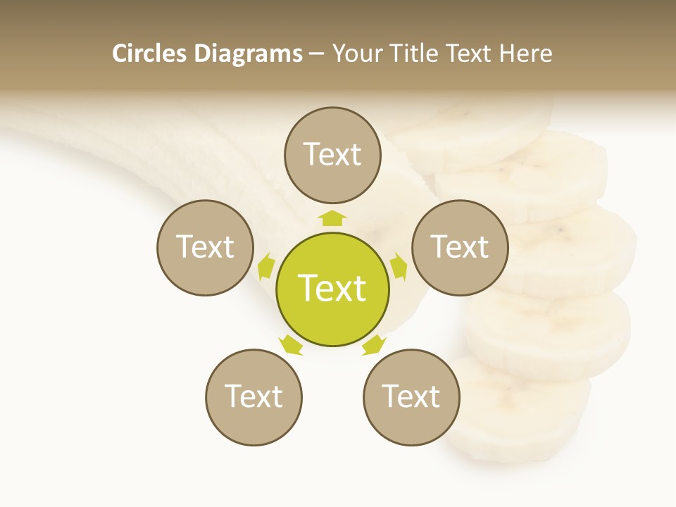 A Bunch Of Bananas On A White Background PowerPoint Template