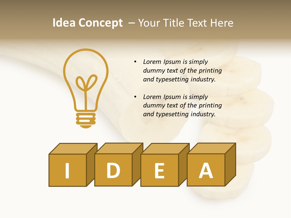 A Bunch Of Bananas On A White Background PowerPoint Template