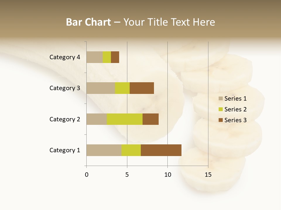 A Bunch Of Bananas On A White Background PowerPoint Template
