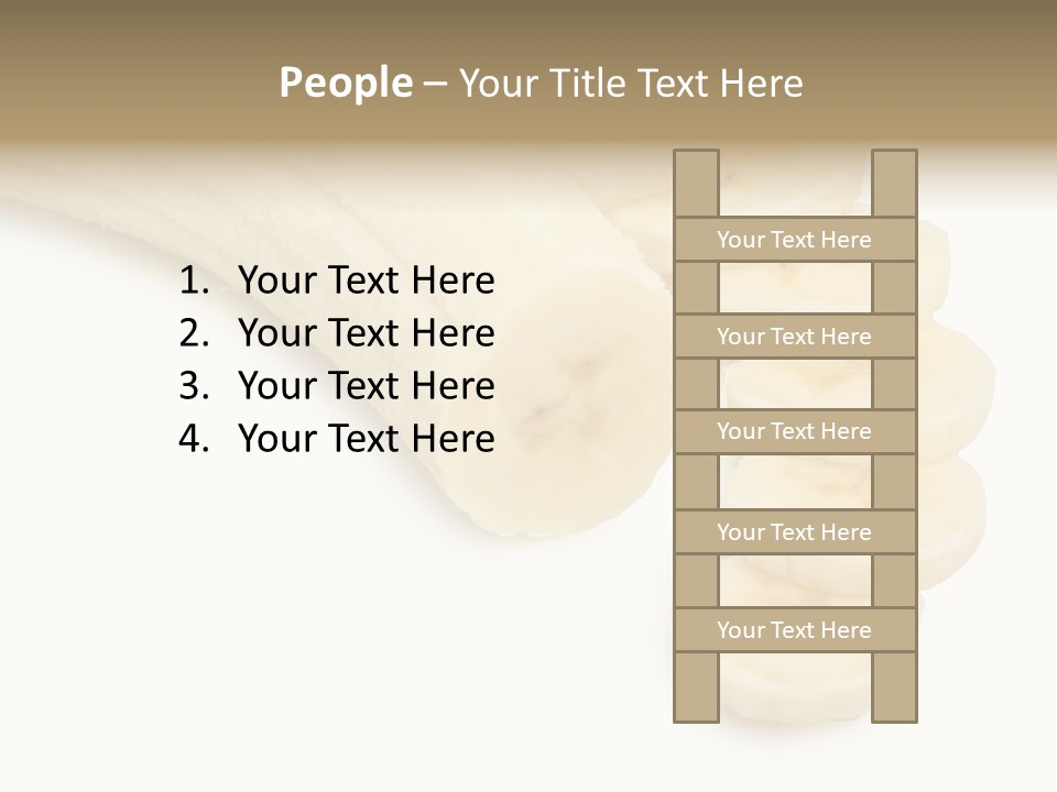 A Bunch Of Bananas On A White Background PowerPoint Template