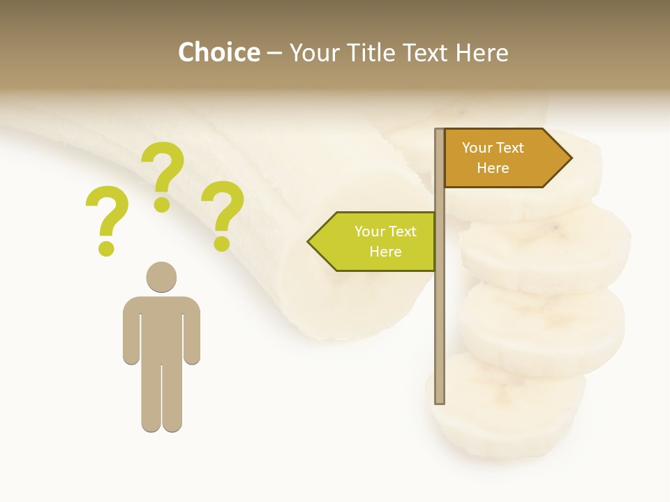 A Bunch Of Bananas On A White Background PowerPoint Template