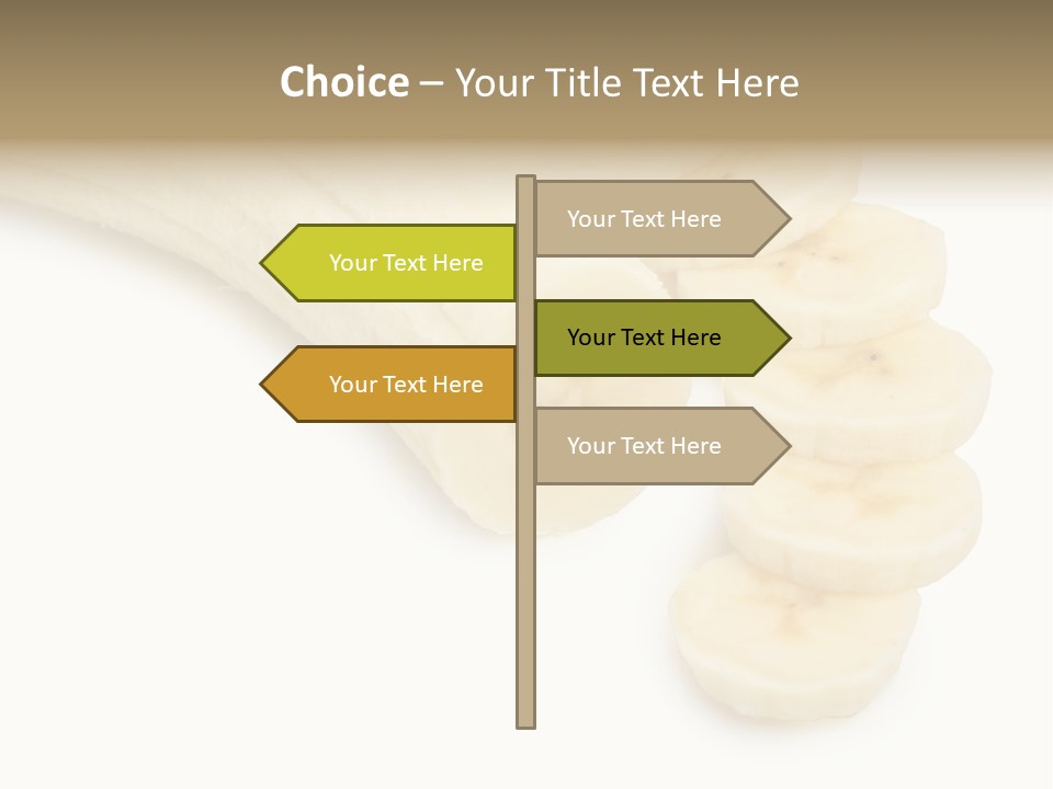 A Bunch Of Bananas On A White Background PowerPoint Template