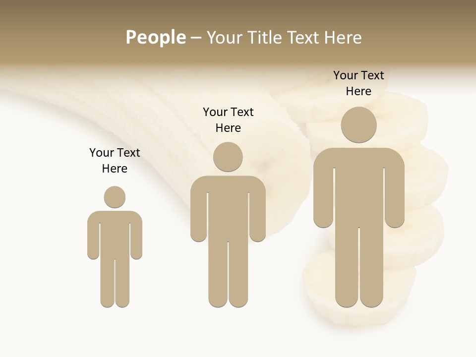 A Bunch Of Bananas On A White Background PowerPoint Template