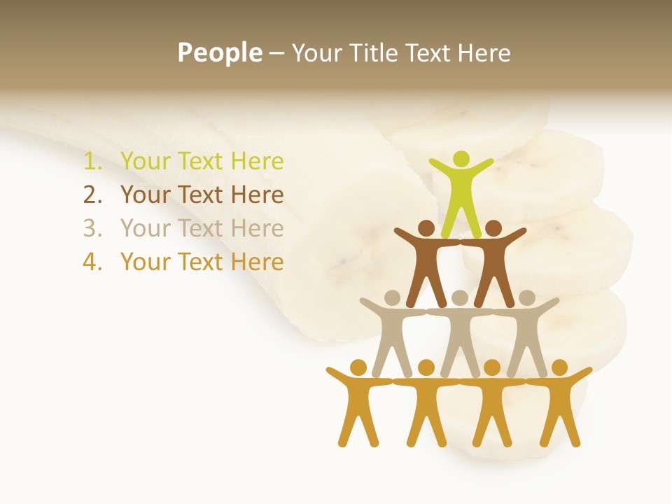 A Bunch Of Bananas On A White Background PowerPoint Template