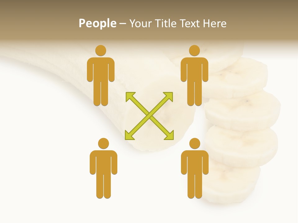 A Bunch Of Bananas On A White Background PowerPoint Template