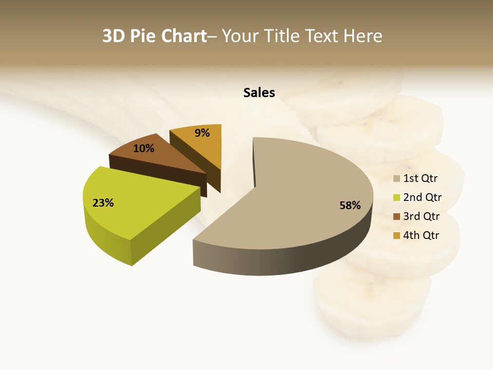A Bunch Of Bananas On A White Background PowerPoint Template