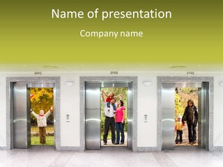 Young Floor Door PowerPoint Template